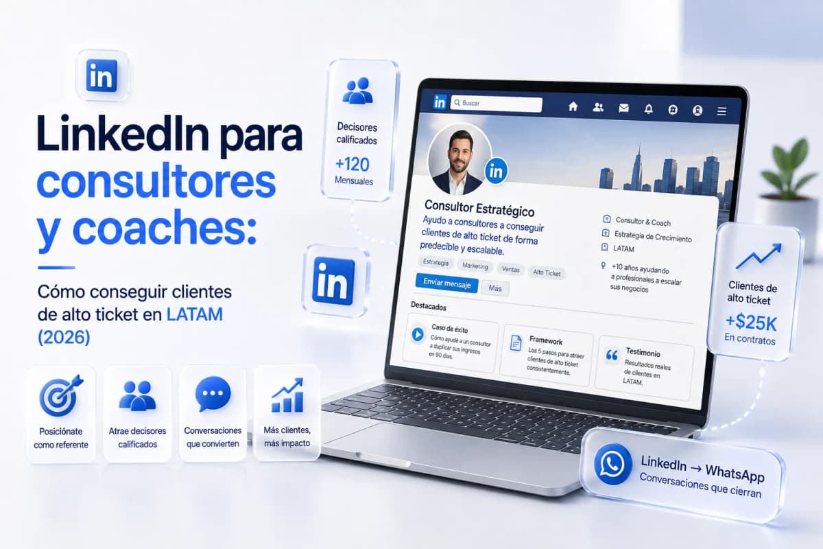 LinkedIn para consultores y coaches: cómo conseguir clientes de alto ticket en LATAM (2026)