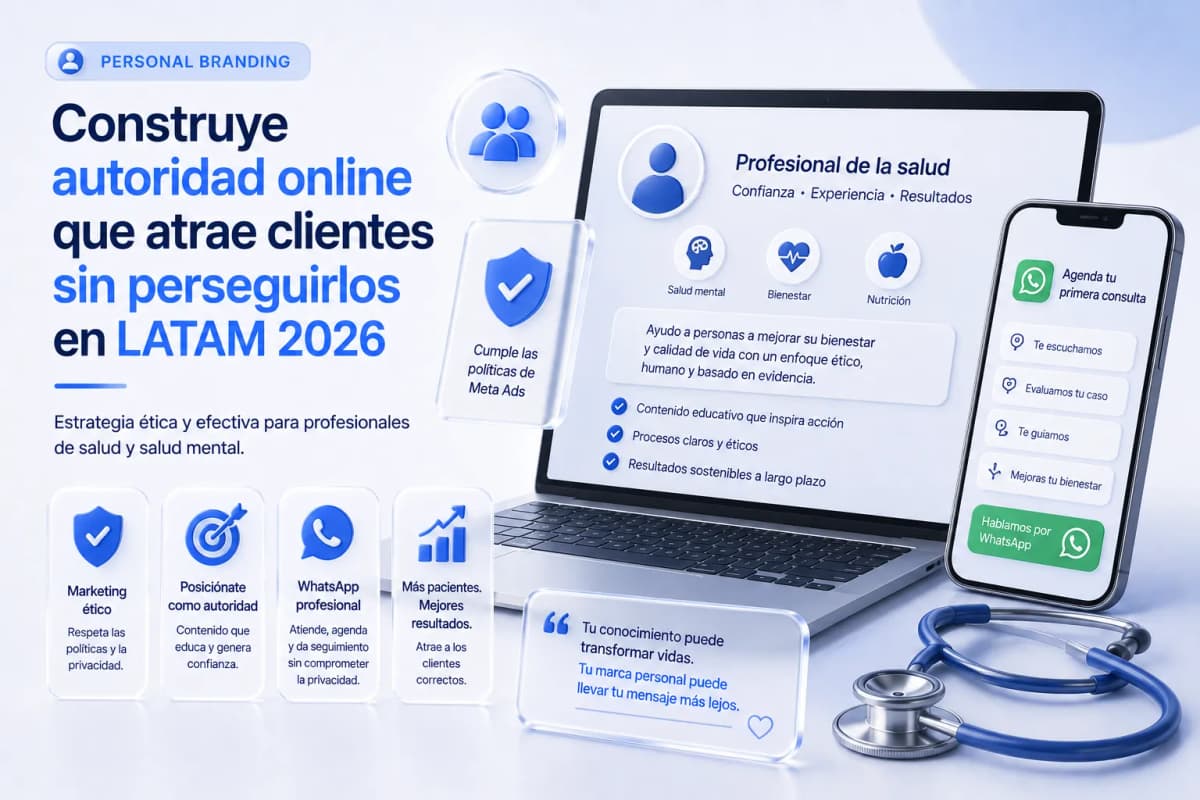 Marketing digital para nutricionistas, terapeutas y psicólogos en LATAM: cómo atraer clientes en 2026