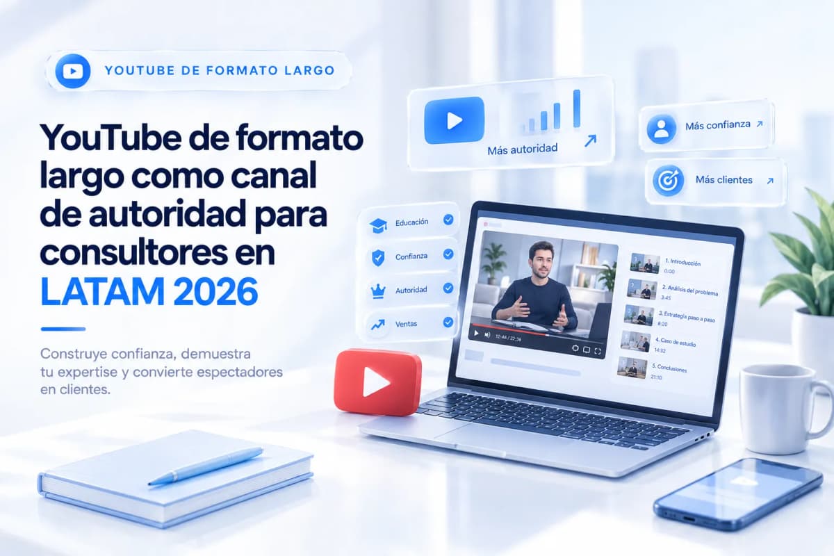 YouTube de formato largo como canal de autoridad para consultores en LATAM 2026