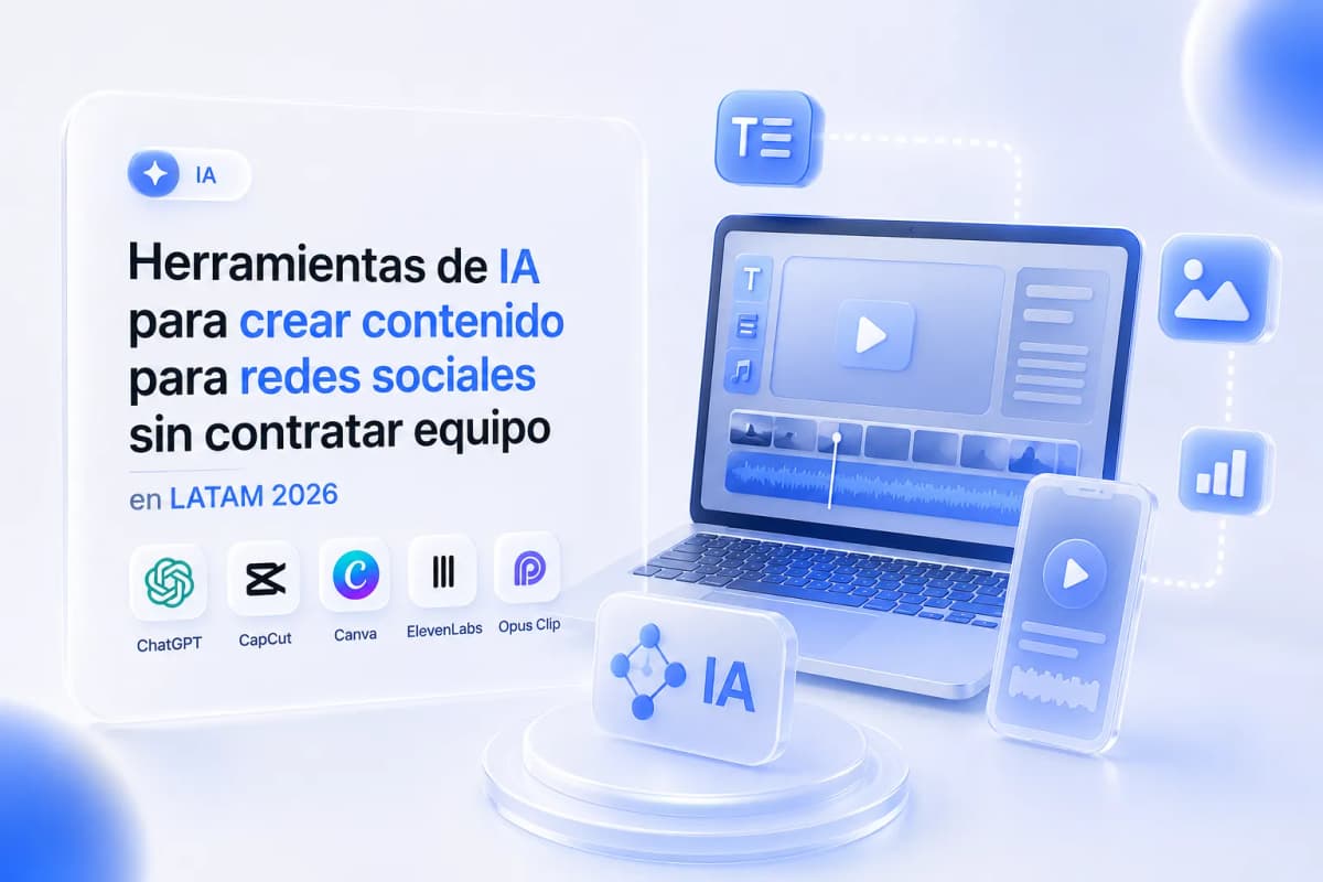Herramientas de IA para crear contenido para redes sociales sin contratar equipo en LATAM 2026