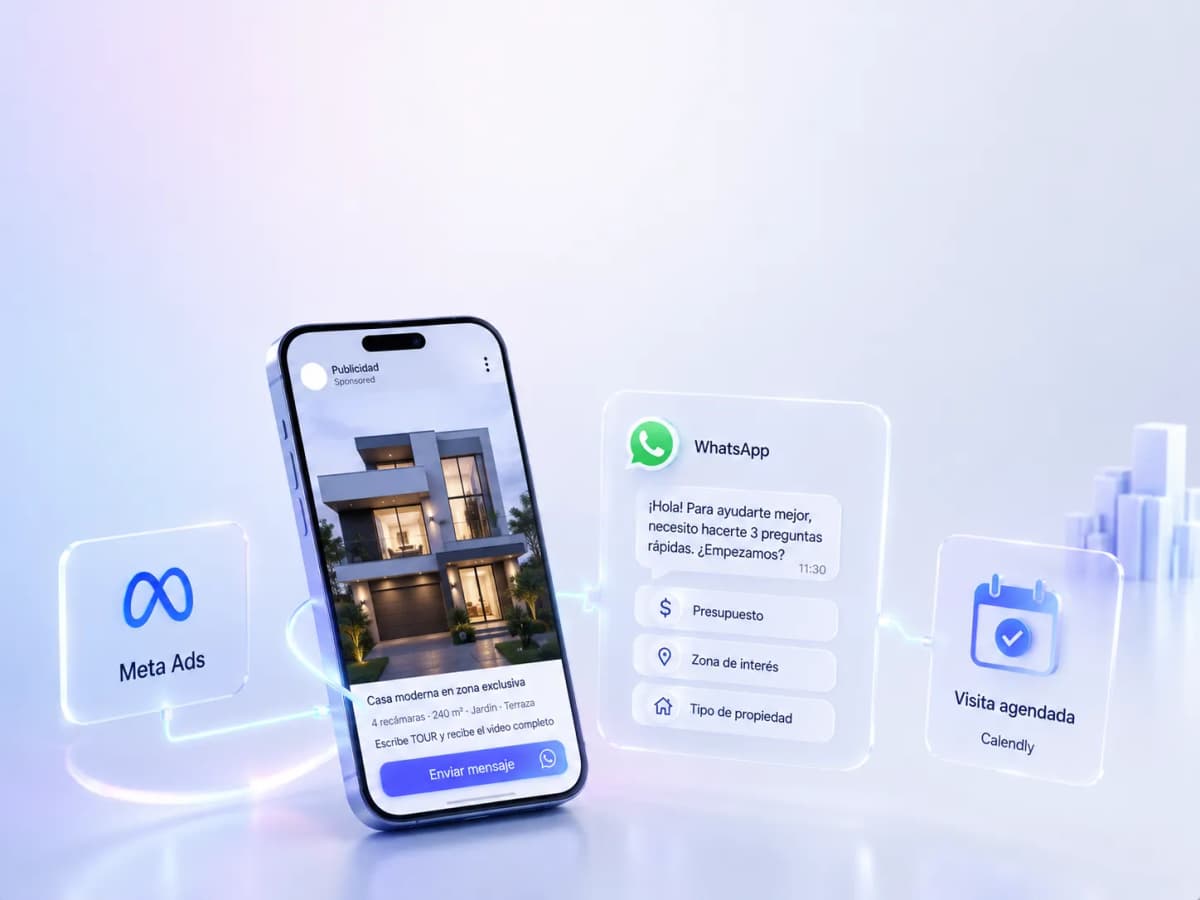 Marketing digital para agentes inmobiliarios: Meta Ads + WhatsApp para cerrar más propiedades en 2026