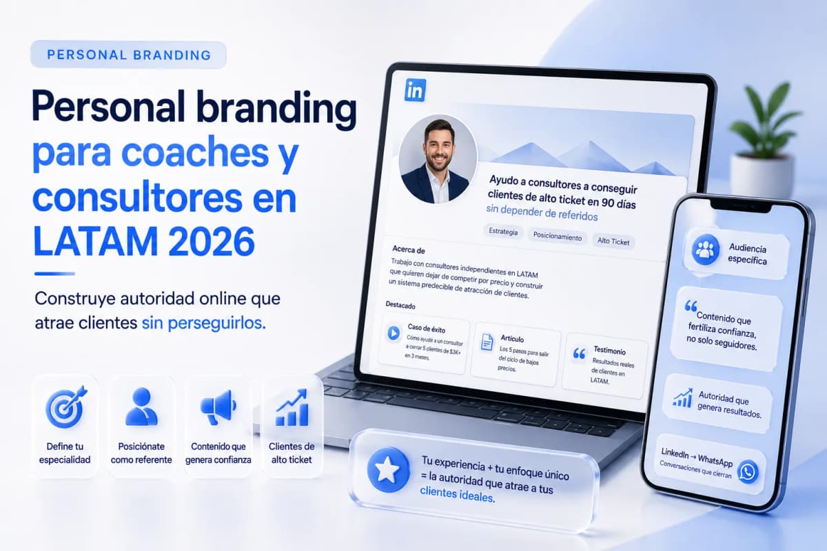 Personal branding para coaches y consultores en LATAM: construye autoridad online que atrae clientes sin perseguirlos en 2026