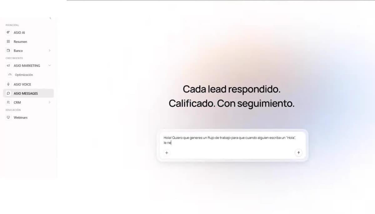 A plain-language request describing the trigger, menu options, and information the automation should send.